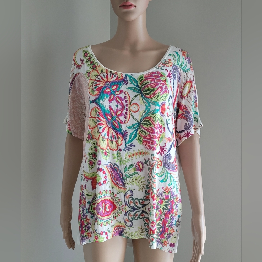 🔥$2, min. purchase $10, Desigual Multicolor Floral Top